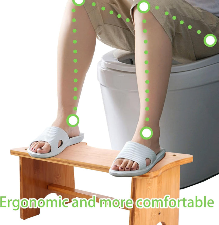 ASelected Toilettenhocker Kackhocker 30 x 19 x 17 cm Toilettenfusspedal aus Holz Squatty Potty Tragb