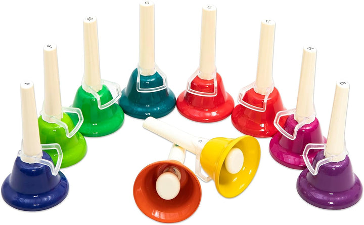 Betzold Musik - Glocken mit Einmalanschlag - bunt Stopp-Funktion mit Notennamen für Kinder diatonisc