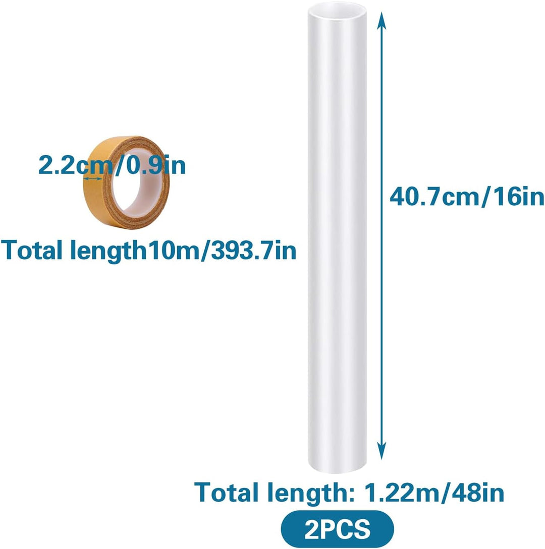2 Stück Katzentoilette Pee Shields 407x1220 mm mit 1 Rolle Transparentes Klebeband Spritzschutz für