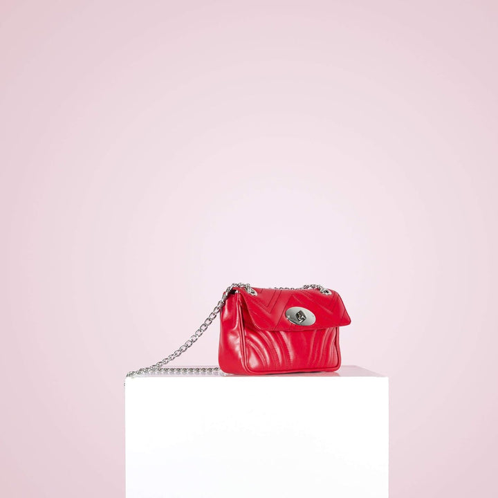 L’Intervalle Damen Juliet Stofftasche M Red Leather, M Red Leather