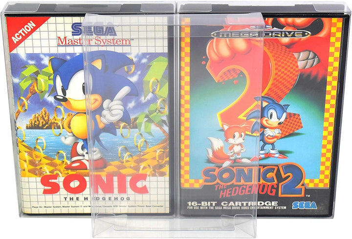 Link-e : 10 X Kunststoff Schutzhulle fur Spielbox Kompatibel mit SEGA Megadrive/Genesis und Master S