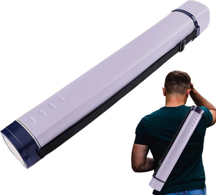 Posterrohr, Posterrohr mit Riemen, Mailing Tubes, tragbare Aufbewahrungsröhre für Kunst, Karten, Blu