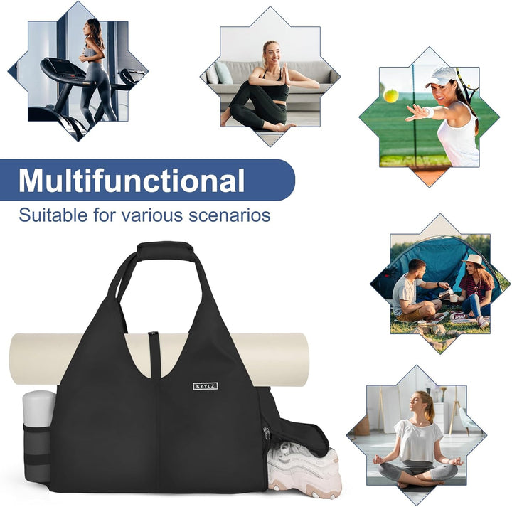 KYYLZ Sporttasche Damen Yogatasche Gross,Sporttasche Reisetasche mit Schuhfach,Wasserdicht Tragetasc