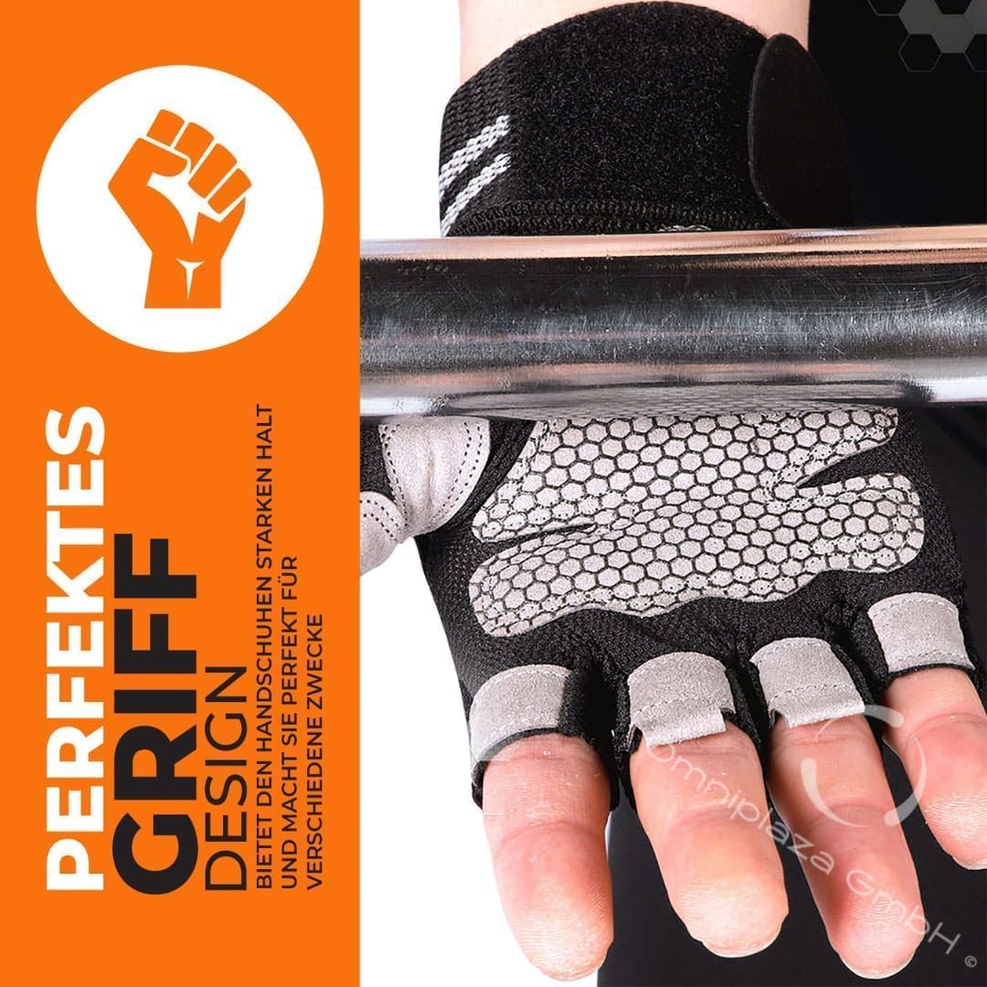 ProGrip Fitnesshandschuhe–Ideal für Männer und Frauen beim Kraftsport Gewichtheben Bodybuilding und
