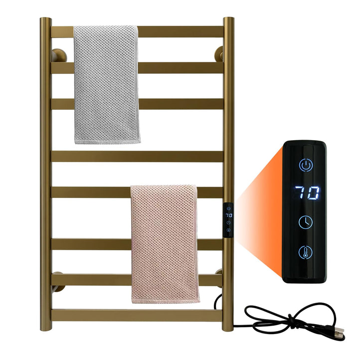 DUDYP Handtuchwärmer, Mit 1-8 Std. Timer, Beheizter Handtuchhalter Mit Temperaturregelung, Mattschwa