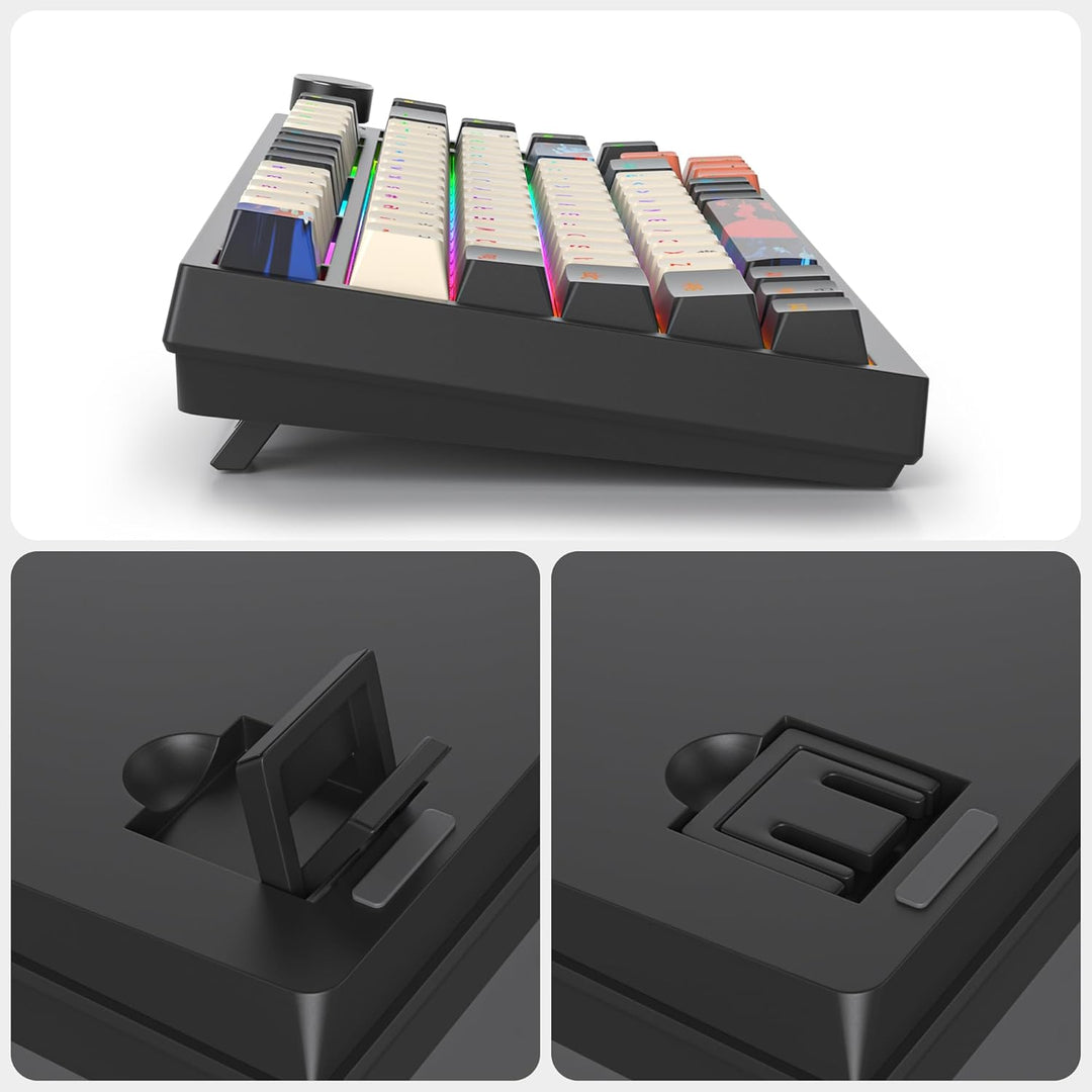 SOLIDEE Verkabelte 75% Mechanische Gaming-Tastatur,hot-swap-fähige Mechanische Tastatur mit Gasket S