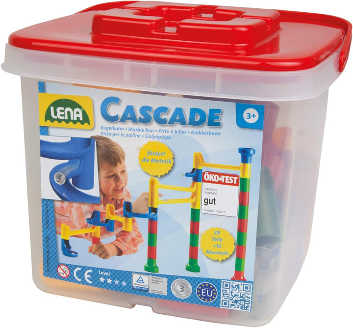 Lena 65274 Kugelbahn, Mehrfarbig Standard im Eimer, Standard im Eimer