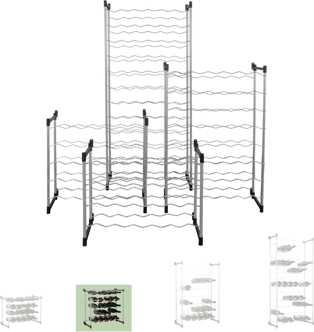 Metaltex 383730099 Flaschenregal für 30 Flaschen 58 x 26 x 53 cm Barolo, Für 30 Flaschen