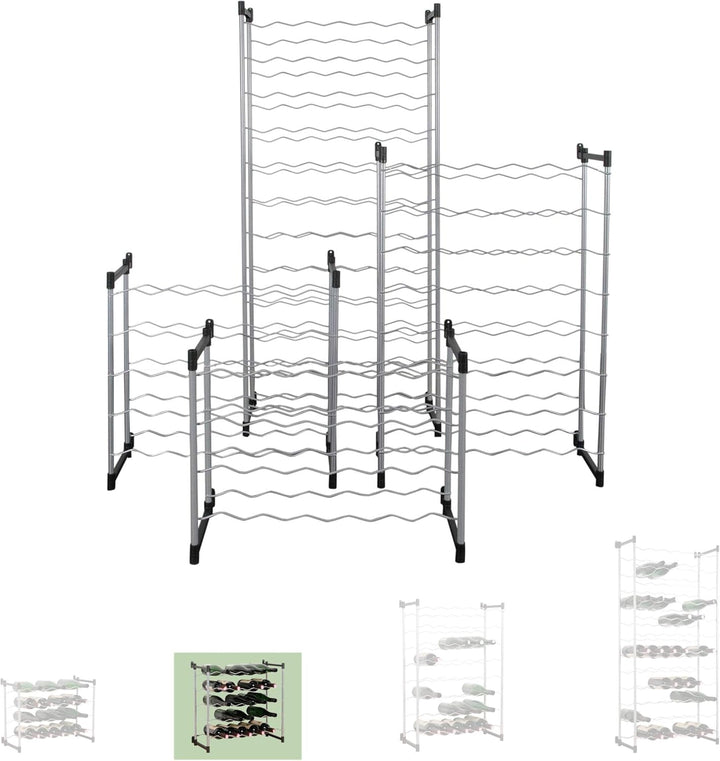 Metaltex 383730099 Flaschenregal für 30 Flaschen 58 x 26 x 53 cm Barolo, Für 30 Flaschen