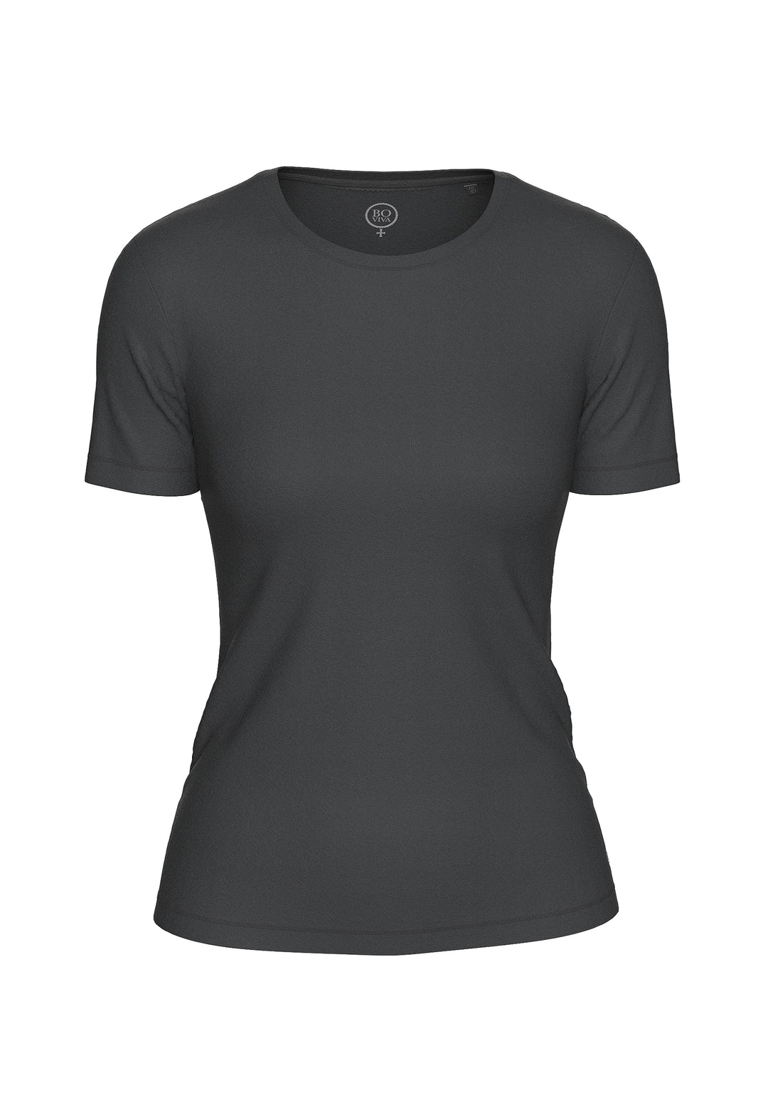 Boviva 10100 Damen Basic Rundhals (Round-Neck) Kurzarm T-Shirt/Jersey Tshirt Oberteile, Basics und S