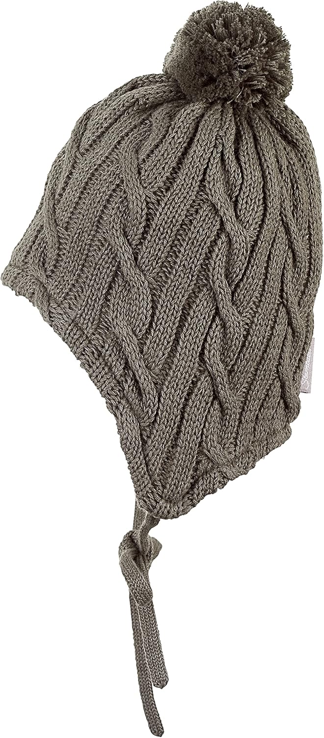 Sterntaler Mütze mit Bommel, Strickmütze mit Bommel Dunkelgrün 41, Dunkelgrün 41