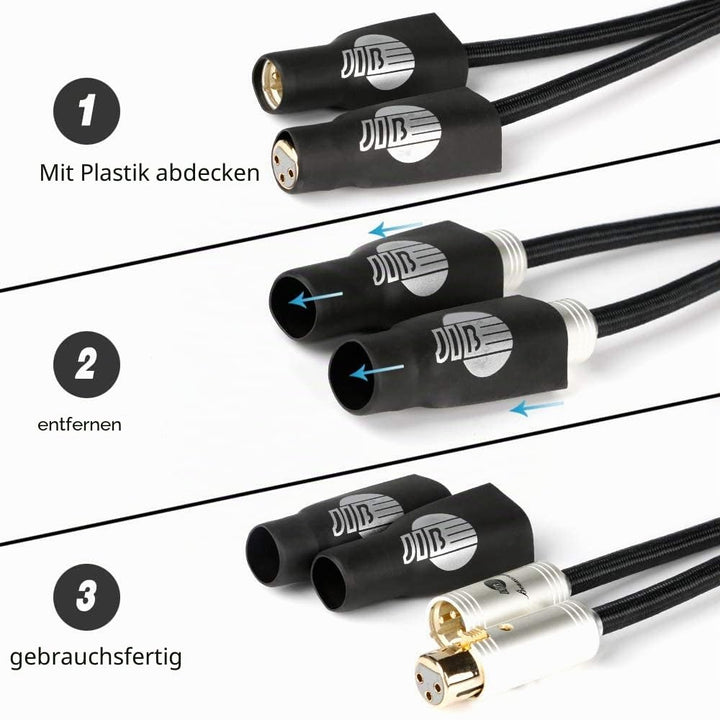 JIB Audiophil XLR mikrofon Kabel 1m HIFI mikrofonkabel XLR Stecker auf XLR Buchse 3 PIN Für Mikrofon