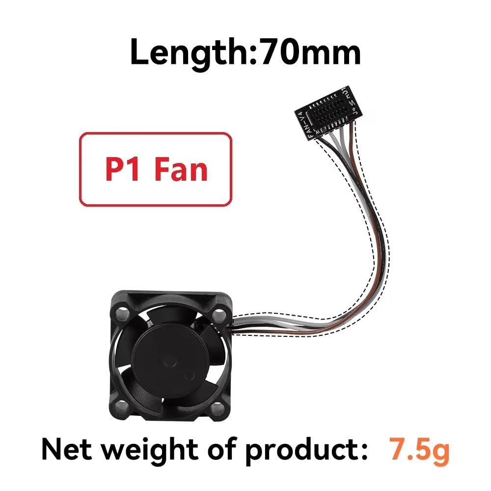 Lab P1P Hotend Cooling Fan,2510 Dual Ball Bearing Hotend Cooling Fan for Bambu Lab P1P 3D Printer Be