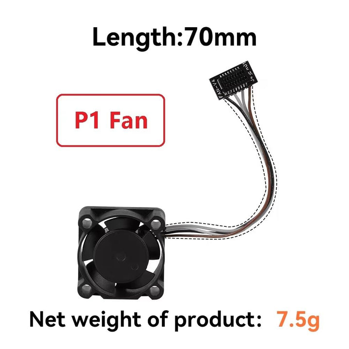 Lab P1P Hotend Cooling Fan,2510 Dual Ball Bearing Hotend Cooling Fan for Bambu Lab P1P 3D Printer Be