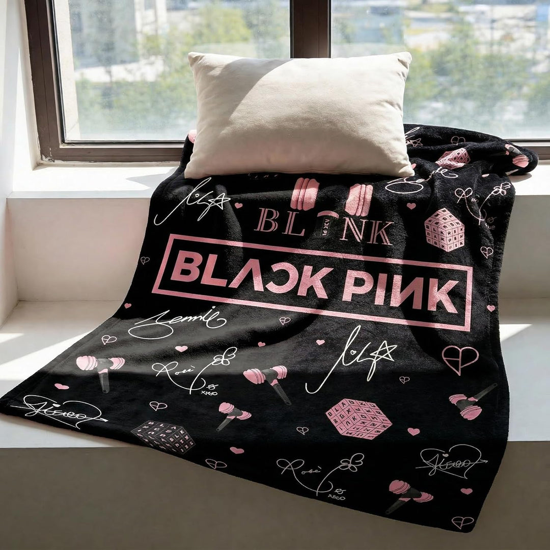 Blackpink Decke für Fans, Mehrzweck-Flanelldecke Superweiche Flanelldecke für Lounging Reisen Outdoo