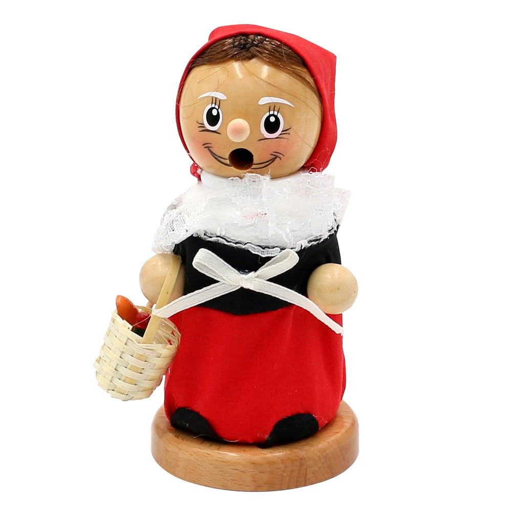 Dekohelden24 Holz Räuchermann, Räucherfigur, Rauchfigur, Räuchermännchen als Märchenfigur Mädchen mi