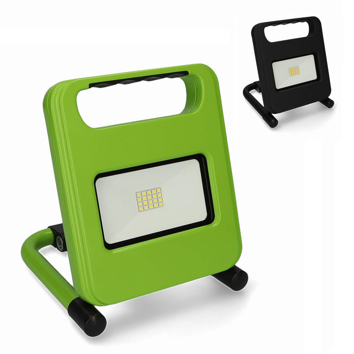UNITEC LED Arbeitsstrahler mit Akku, 700 Lumen, 10W, faltbar, tragbar, Powerbank, aufladbar per Micr