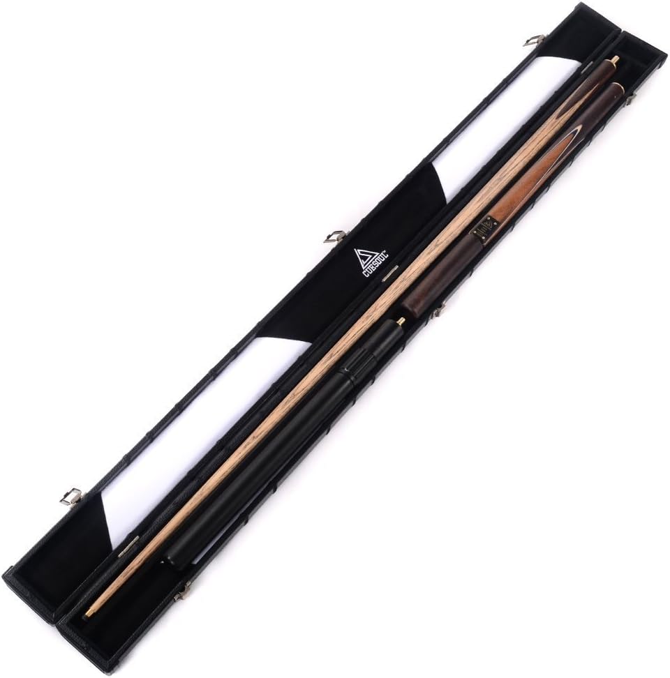 CUESOUL Klassische Handgemachte 57 Zoll Palisander 3/4 Stück Snooker Queue mit Schwarz Köcher und Al
