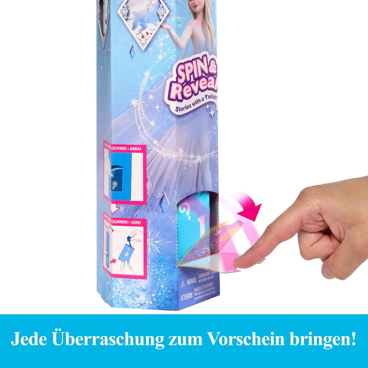 Mattel Disney Die Eiskönigin Elsa Modepuppen-Set, Spin & Reveal mit 11 Überraschungen, darunter 5 Ac