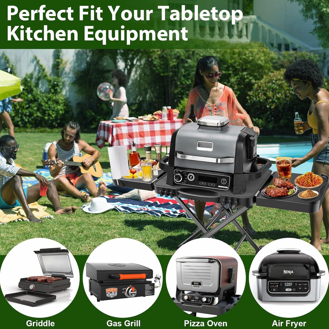 Tragbarer Grillwagen für Ninja Woodfire, Weber, Blackstone, Nexgrill, Traeger und den meisten tragba