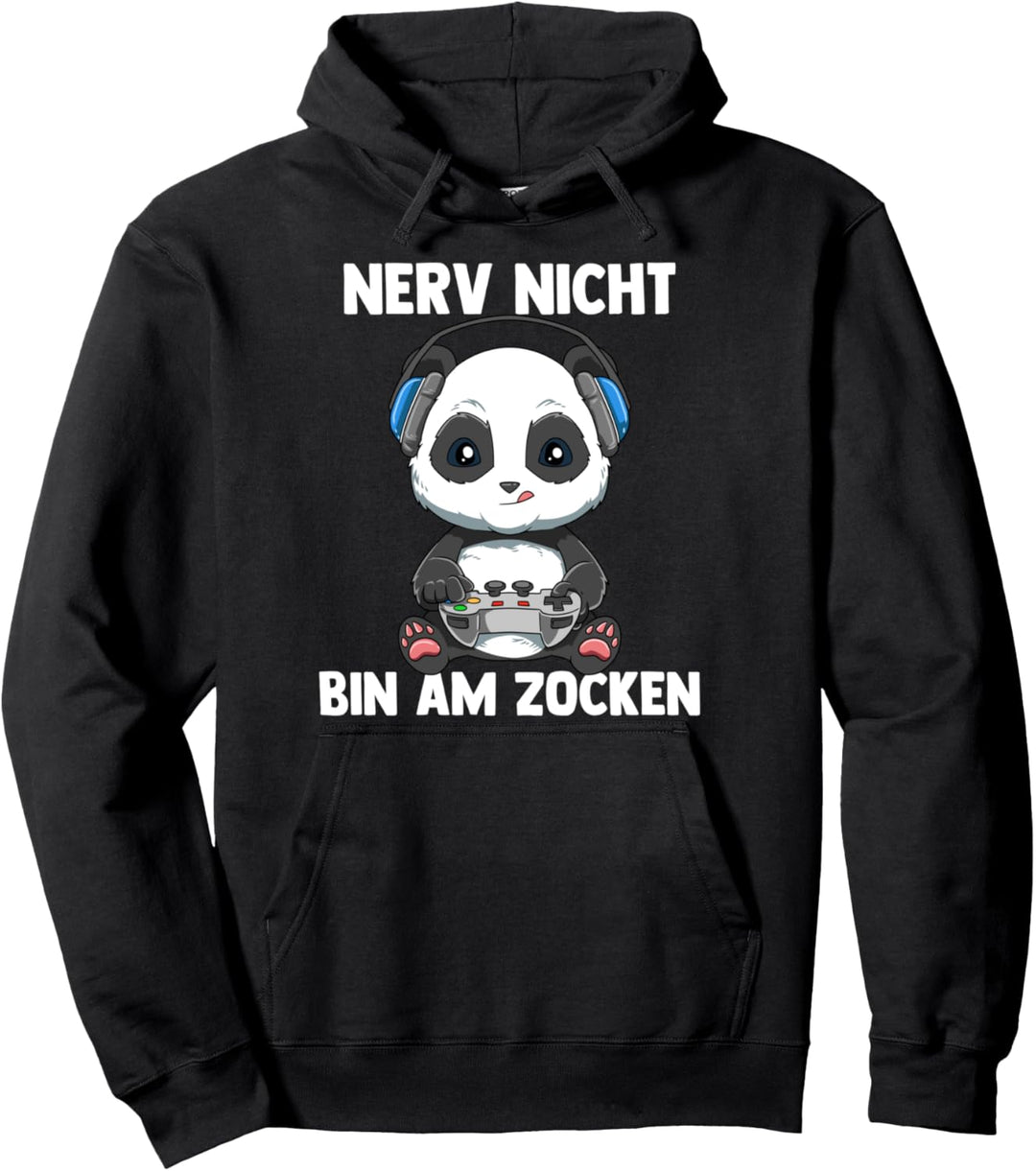 Bin am Zocken Gaming Panda Pullover Hoodie