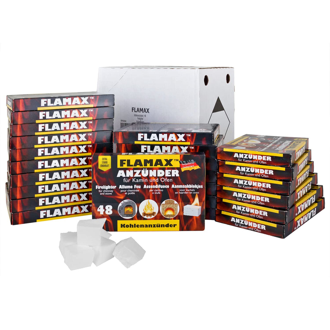 FLAMAX 576x / 1152x Anzündwürfel Kaminanzünder Kohleanzünder Anzünder Würfel Grillanzünder Ofenanzün
