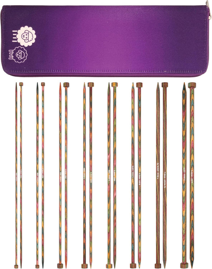 KnitPro - KnitPro Symfonie Hölzern (30cm, 3.5-8.00mm) Einzel-Spitz Stricken Nadel Setzen - 1 Setzen