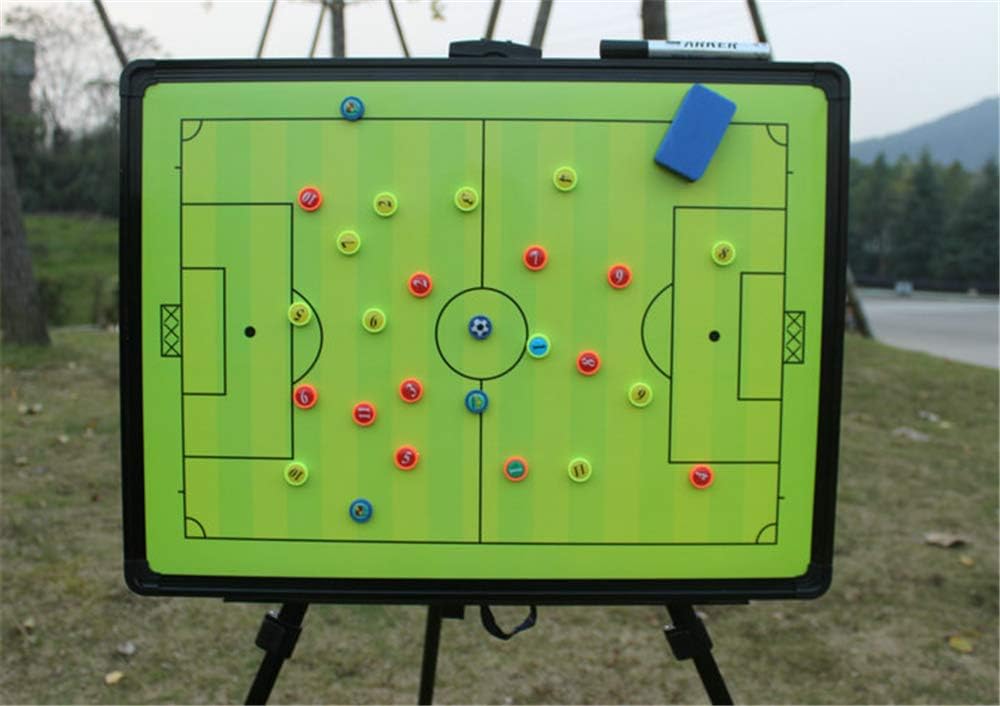RoseFlower Trainer Taktiktafel Fussball, Profi Faltbares Fussball Taktikmappe Soccer Taktikboard Foo