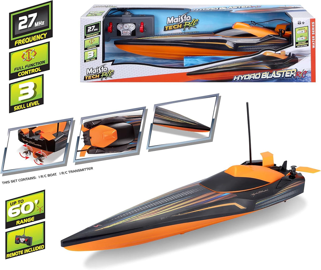 Maisto Tech R/C Speed Boot Hydro Blaster: Ferngesteuertes Boot, mit Gamer-Fernbedienung und 2,4 GHz