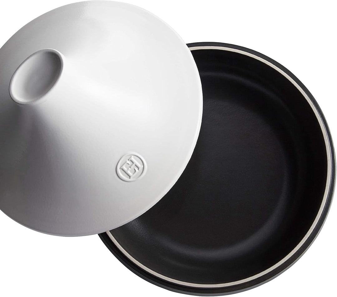 Emile Henry Delight Tajine, Keramik, 4,0 Quart, Schiefer mit Weiss 4.0 Quart Schiefer mit Weiss., 4.