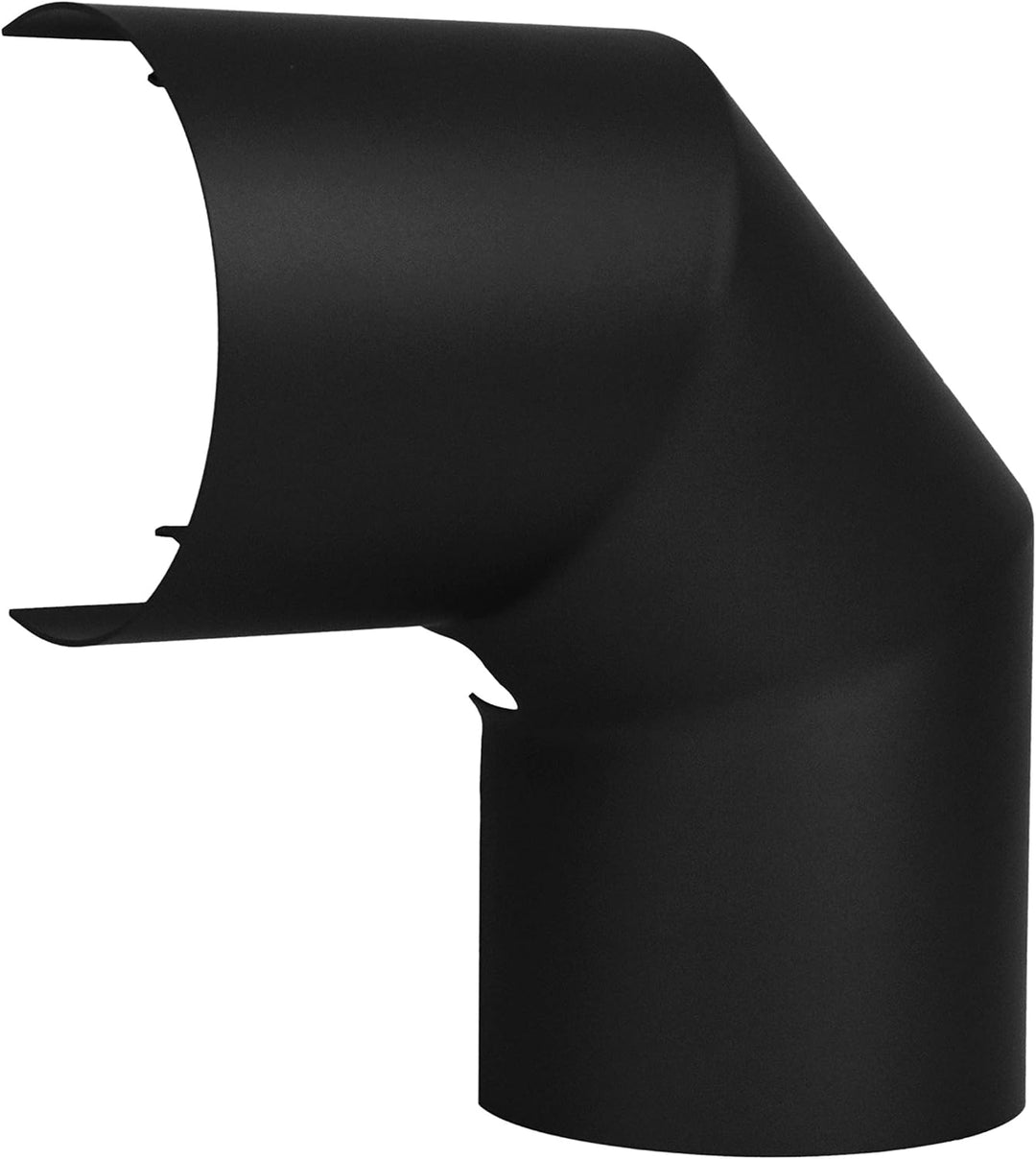LANZZAS Ofenrohr Thermoschutz/Hitzeschild Bogen 90° seitlich - im Durchmesser Ø 150 mm - Farbe: schw