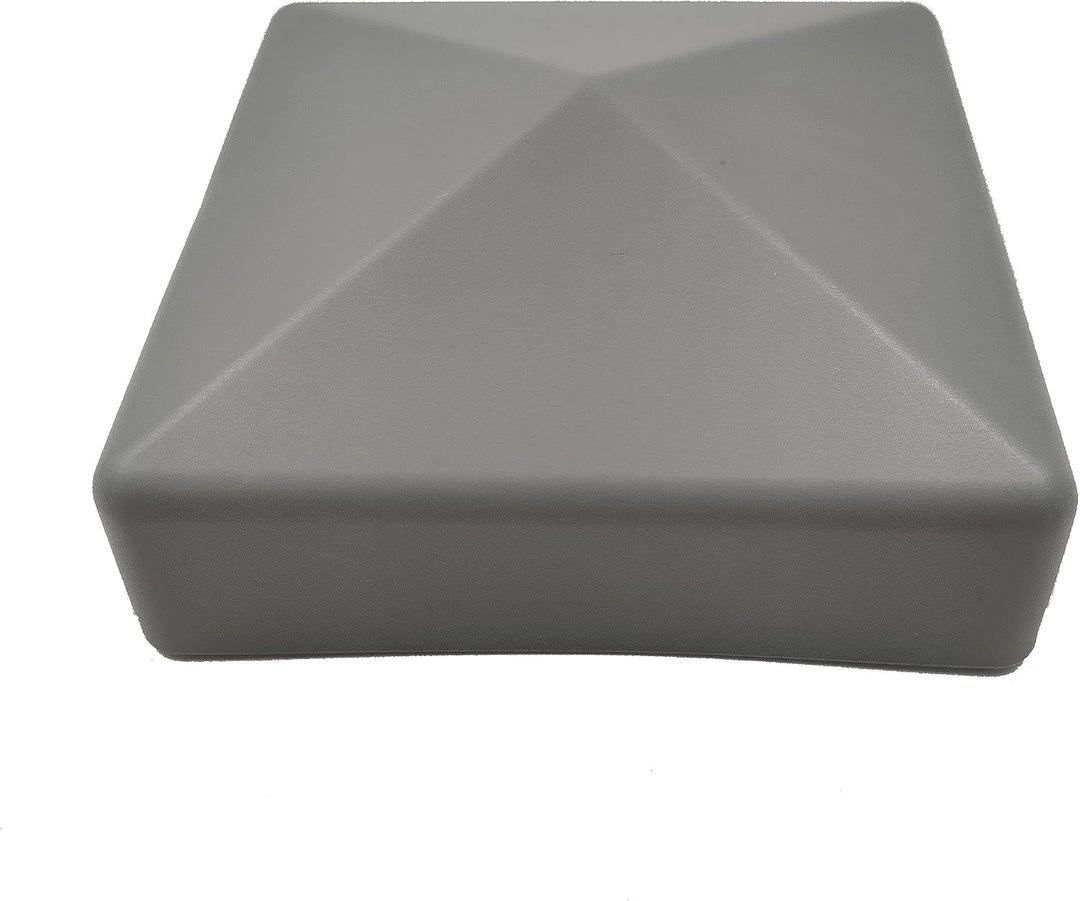 10 Stück Zaun Pfostenkappe 90 mm Pyramide Abdeckkappe grau für Pfosten 9 x 9 cm (UV stabilisiert/Mad