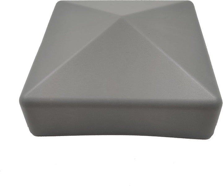 10 Stück Zaun Pfostenkappe 90 mm Pyramide Abdeckkappe grau für Pfosten 9 x 9 cm (UV stabilisiert/Mad