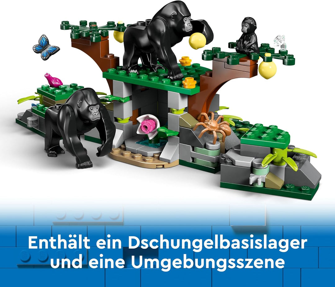 LEGO City Dschungelforscher-Hubschrauber, Abenteuer-Spielset für Kinder ab 8 Jahren, Weihnachts- ode