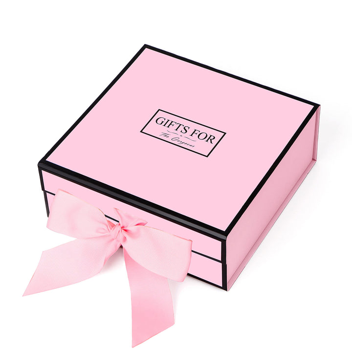 JiaWei Geschenkbox (Stil-1) 45 x 37 x 18 cm XXL, Geschenkkarton mit Magnetisch Deckel und Schleife,