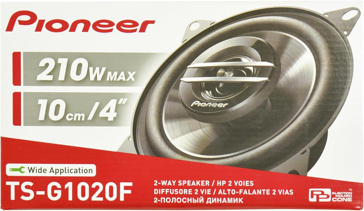 Pioneer TS-G1020F 2-Weg-Koaxiallautsprecher für Autos (210 W), 10 cm, kraftvoller Klang, IMPP-Membra