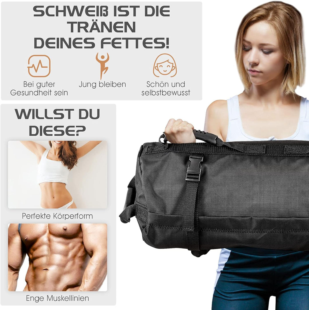 GOPLUS Gewichtssandsäcke Einstellbar, Trainingssandsack inkl. 6 x 4,5 kg Sandsack 6 Gummigriffe und