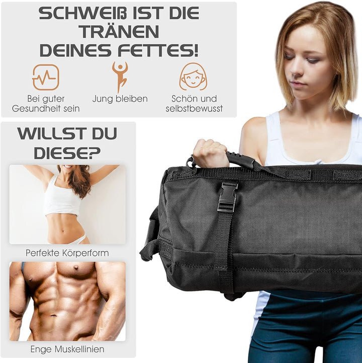 GOPLUS Gewichtssandsäcke Einstellbar, Trainingssandsack inkl. 6 x 4,5 kg Sandsack 6 Gummigriffe und