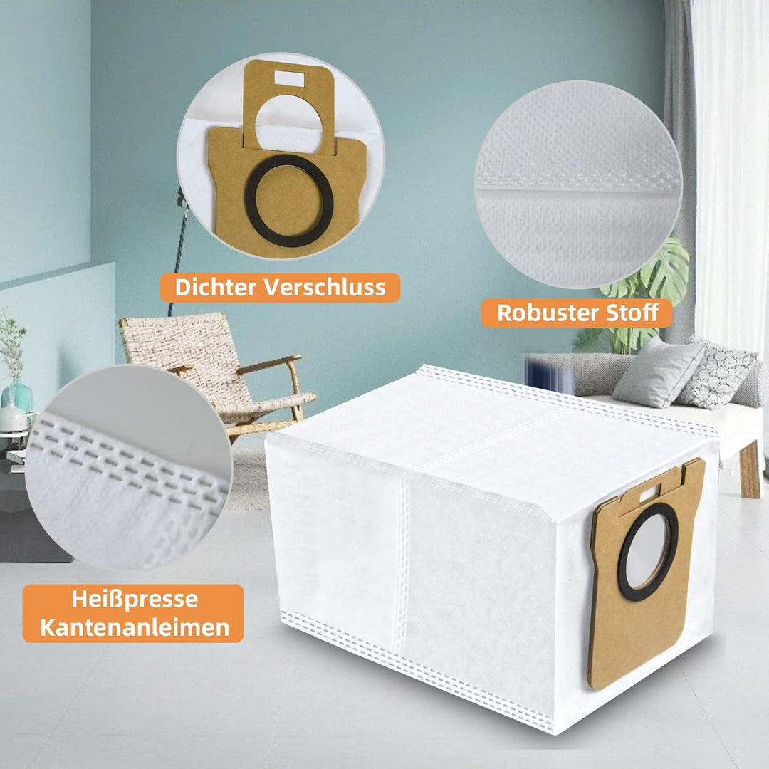 NIXOOT 12 Stück Staubbeutel für Dreame L10s Ultra / L10s Pro Ultra / L20 Ultra/Xiaomi X20+ Staubsaug