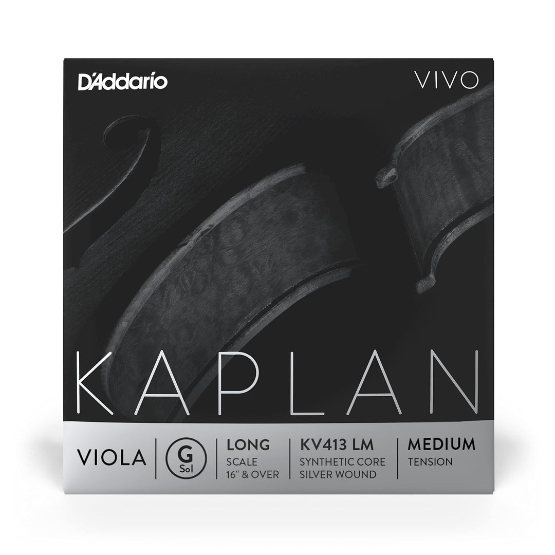 D'Addario Kaplan Vivo Viola-Saite - Einzelsaite G - KV413 LM - Violasaiten - Lange Skala, Mittlere S