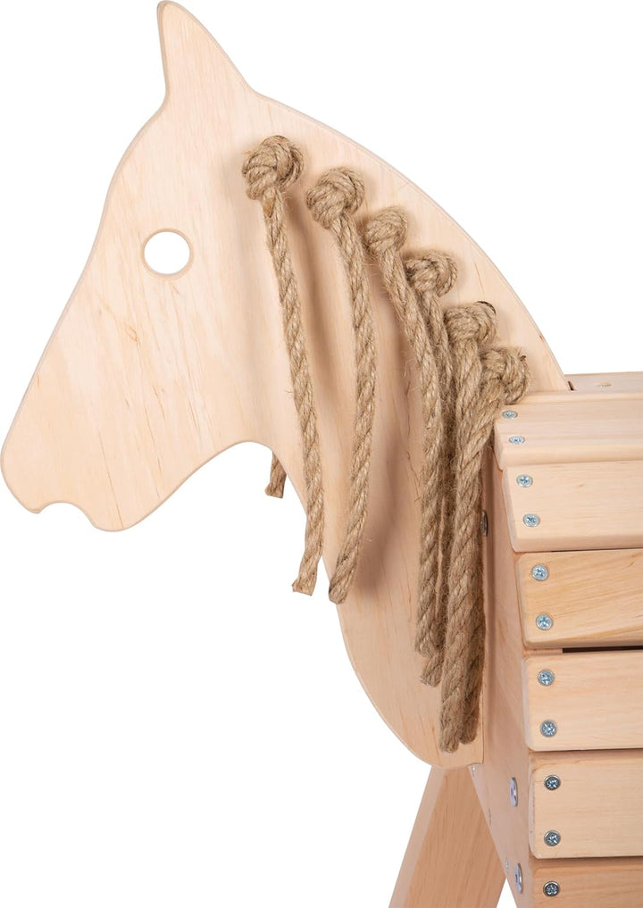 small foot Holzpferd kompakt, Reitpferd mit Halfter für Kinder, für Drinnen und Draussen geeignet, a