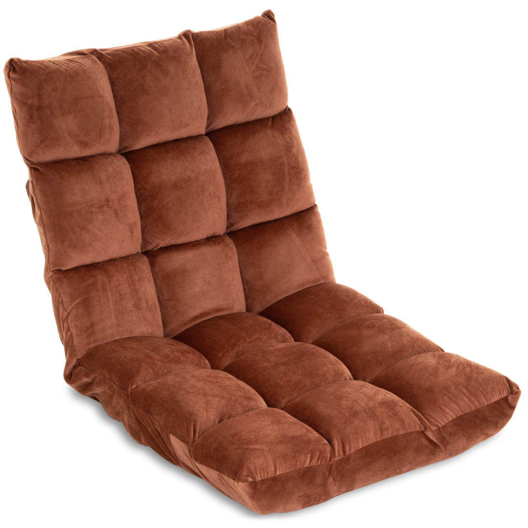 Nexos Trading Relax-Lounger 53x52x60cm braun Bodensofa verstellbar Relax-Sofa Bodenstuhl Jugendsesse