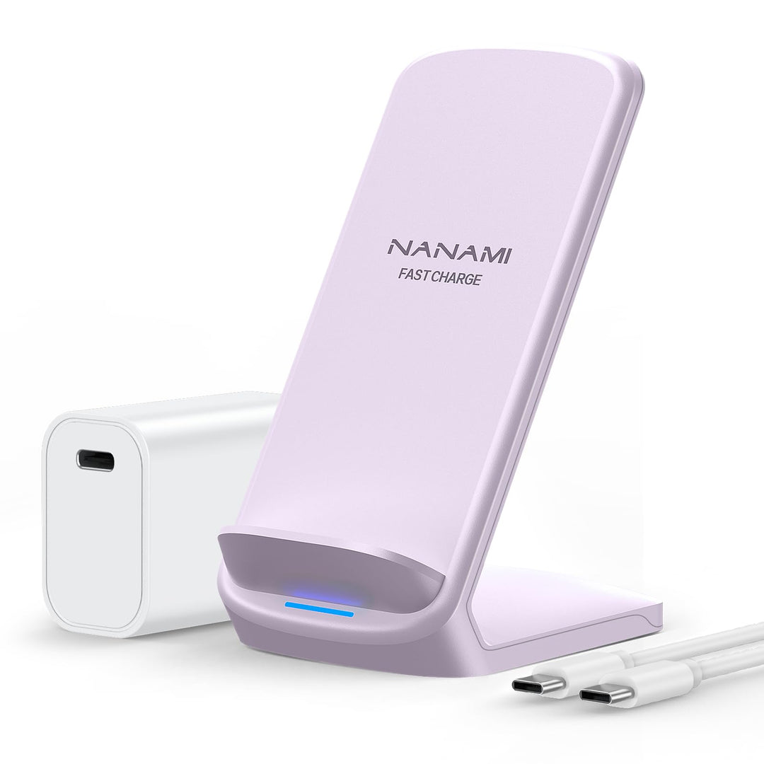 NANAMI Wireless Charger mit 20W PD Netzteil, 15W Induktive Ladestation Set | Für iPhone 17/16/15/14/