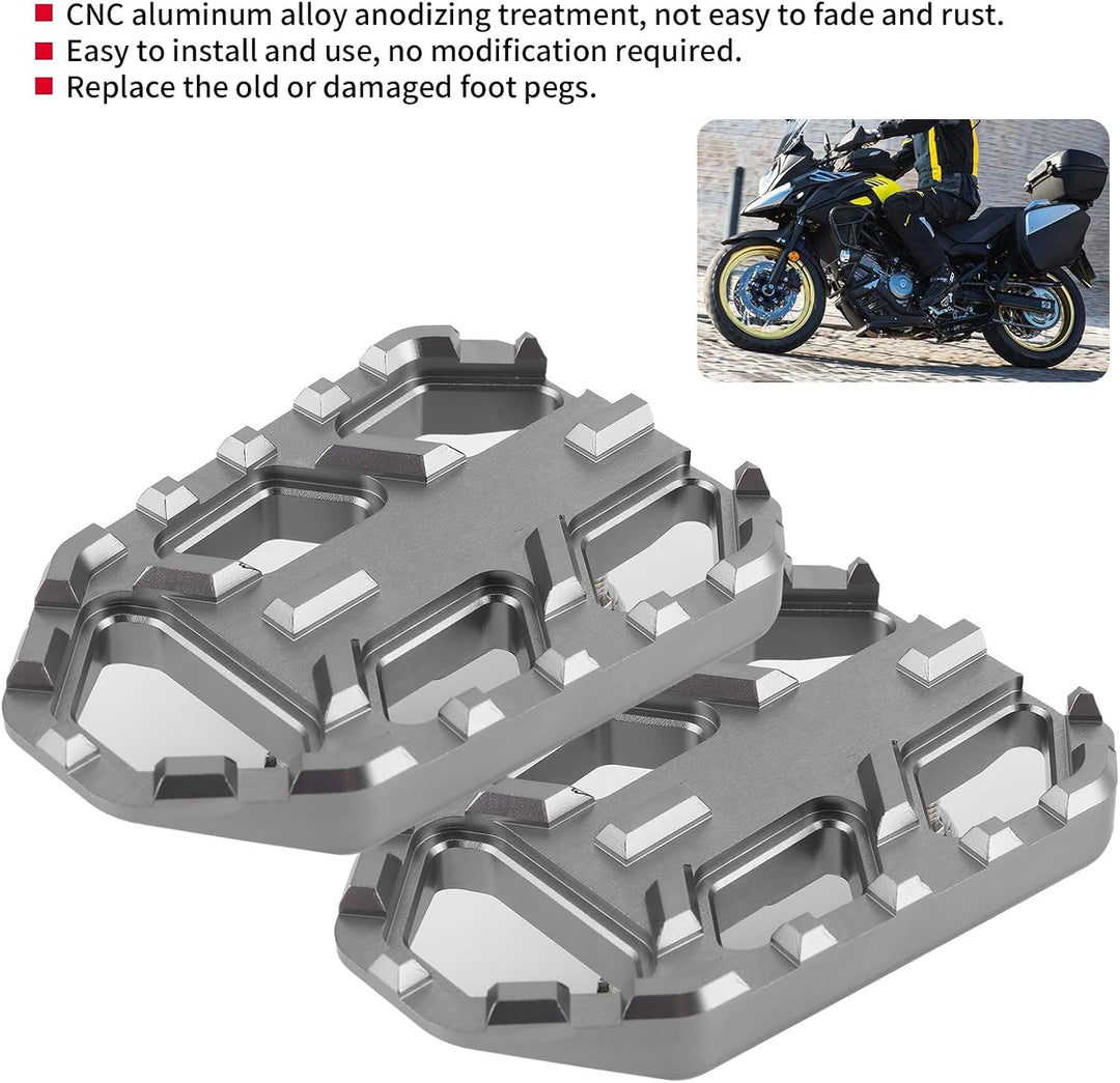 KIMISS Motorradpedal, 1 Paar Motorrad-Sicherheitsfussstütze CNC-Fussplatten aus Aluminiumlegierung P