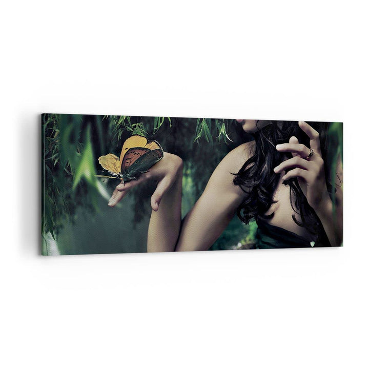 Wandbilder Dekoration Wohnzimmer Körper Kosmetik Mode Schmetterling Bilder auf Leinwand 120x50cm Lei