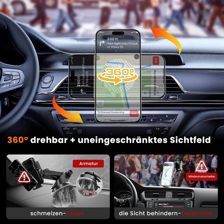 Handyhalterung Auto Magnet für Magsafe Autohalterung【2026 Upgrade 22x N55 Magnet】 Handy Halterung Au
