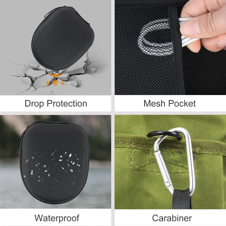 Harte Tasche Hülle Case Kompatibel mit Soundcore by Anker Q11i Q20i Q30 Q45 / Life Q30 / H30i / Spac