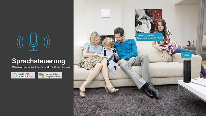 revolt WLAN-Fussbodenheizungsaktor-Steuerung mit Master-Thermostat und App