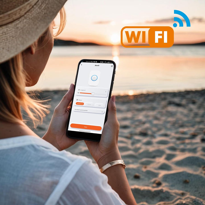 m-e BELL-544 RX Funk-Empfänger WiFi für die Steckdose- Meldet Besucher direkt am Gerät und auf Ihrem