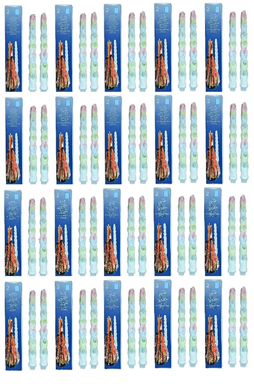 Hillfield® 40 bunte Tropfkerzen (20 Packungen) - Dekokerzen mit Tropf-Effekt - Brenndauer circa 4 bi